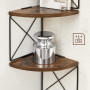 Hörn Vägghylla Industriell Design Vintage brun-svart
