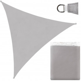 Solsegel - Solskydd 4x4x4m Trekantig Grå