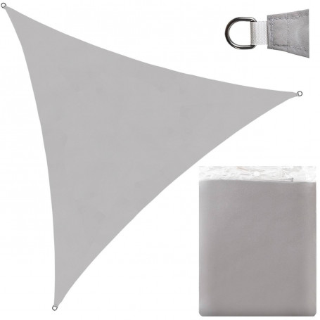 Solsegel - Solskydd 3x3x3m Trekantig Grå