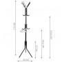 Klädhängare 175cm 12 krok - Svart