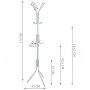 Klädhängare 175cm 12 krok - Vit