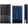 Professionell skiss set 74 st - ritpennor med fodral