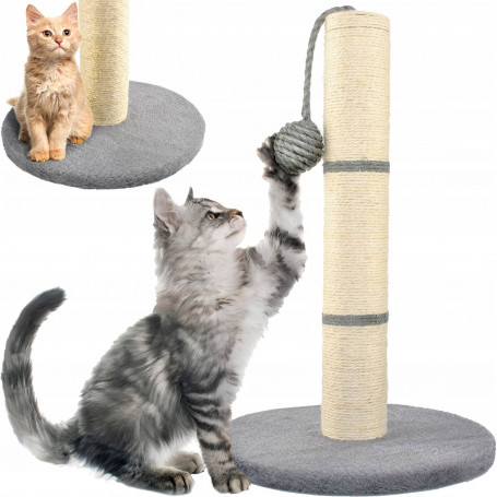 Klöslek 45cm Katt Lek med Sisal + boll