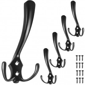 5-pack väggkrok Klädhängare Metall - Total 15 Krokar