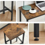 Barbord Set Med 2 Barstolar 100x40x90 cm Industriell Stil Vintage brun-svart