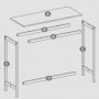Barbord Set Med 2 Barstolar 100x40x90 cm Industriell Stil Vintage brun-svart