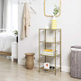 Förvaringsställ Guld 40x30x95 cm Glashylla