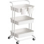 3-vånings förvaringsvagn med handtag multifunktionell Vit