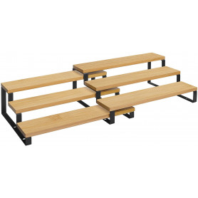 Ställ till Kryddor - Set 2 Stapelbara Steghyllor 3-våning i Bambu