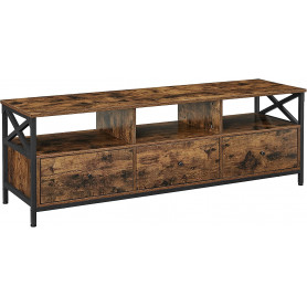 TV-Bänk 147x40x50cm Industriell Design för upp till 65 tums TV med ...