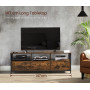 TV-Bänk 147x40x50cm Industriell Design för upp till 65 tums TV med ...