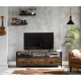 TV-Bänk 147x40x50cm Industriell Design för upp till 65 tums TV med 3 lådor