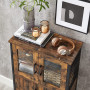 Vitrinskåp, Skänk 60x30x108 cm Vintage brun-svart
