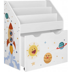 Barnrum Förvaring med Hjul till Leksaksar och böcker 62,5 x 29,5 x ...