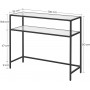 Konsolbord 100x35x80 cm Avlastningsbord Med 2 Glashyllor - Svartram