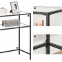 Konsolbord 100x35x80 cm Avlastningsbord Med 2 Glashyllor - Svartram
