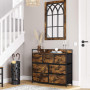 Byrå med 7 Tyglådor Industriell Vintage brun-svart 98 x 28,5 x 85 cm
