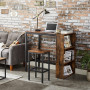 Barbord med hyllor - köksbord 110 x 60 x 100 cm industriell design