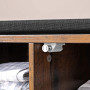 Sittbänk 110x30x48 cm Med 9 Öppna Skofack Och Skåp - Vintage Brun