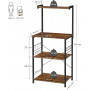 Kökshylla 60 x 40 x 127 cm Vintage brun-svart