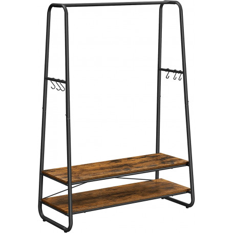Klädställning med Klädstång, hyllor, krokar - Industriell Design 100 x 45 x 160 cm