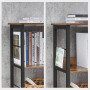 Konsolbord med Delade Hyllor 120 x 33 x 80 cm Industriell Vintage brun-svart