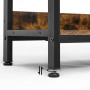 Konsolbord med Delade Hyllor 120 x 33 x 80 cm Industriell Vintage brun-svart
