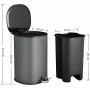 Soptunna 5L Pedalhink Rostfritt Stål Grå Med Innerhink Plast Soft C...