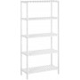 Bambu Förvaringshylla med 5 justerbara hyllor 60x26x130 cm - Vit