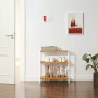 Bambu Förvaringshylla 60 x 26 x 66 cm 3-vånings - Naturlig Och Vit