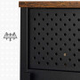 Metall Förvaringsskåp 80 x 40 x 76 cm Industriell Stil Vintage brun-svart