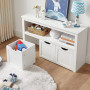 Sidobord Konsol Retro 102x30x60 cm - 3 Stora Lådor Och Öppen Fack