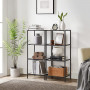 Förvaringsställ 4 Våningar 40×30×95 Cm Glas & Metall Svart Bokhylla...