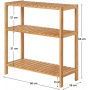 Bambu Förvaringshylla 3-våning 60 x 26 x 66 cm