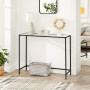 Konsolbord, Entré Glasbord 100 x 35 x 80 cm Svart Metall