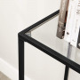 Konsolbord, Entré Glasbord 100 x 35 x 80 cm Svart Metall