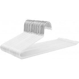 20-pack Öppen Galge / byxhängare halkfri vit