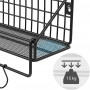 Vägghyllor i metall 2 set med krokar, 30 - 40 cm, Industriell stil