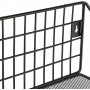 Vägghyllor i metall 2 set med krokar, 30 - 40 cm, Industriell stil