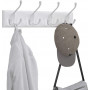 Vägg Klädhängare med 4 krokar - Vit