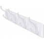 Vägg Klädhängare med 4 krokar - Vit