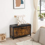 Skobänk Vadderad för 6 par skor - Industriell design Vintage Brun-Svart