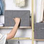 3-Pack Förvaringslådor Tyg med Dragkedja Lock 40x30x25 cm Grå