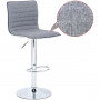 2x Barstolar med Ryggstöd Höjd Justerbar Ergonomisk Grå