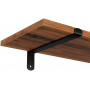 2-Pack Vägghyllor 60x20x7 cm brun-svart
