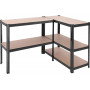Förvaringshylla 90x40x180, Max. Belastning 875 kg Heavy Duty - Svart