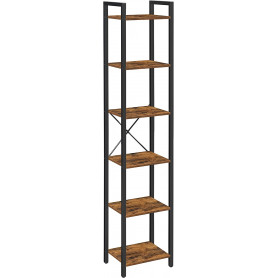 Bokhylla Torn 40x30x187,5 cm Industriell Design - Vintage brun-svart