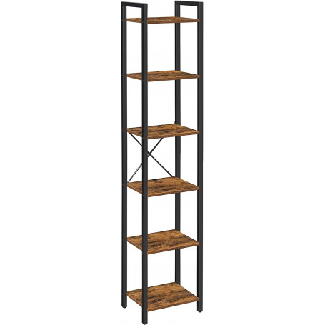 Bokhylla Torn 40x30x187,5 cm Industriell Design - Vintage brun-svart