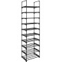 Skoställ Flexibla Hyllor 45x30x174 cm - Svart