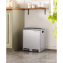 Pedalhink Dubbel Soptunna 2×15 L Rostfritt Stål Silver Med Uttagbar...